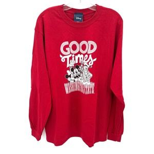 Disney x Washington State College Mickey Mouse red long Steve T shirt